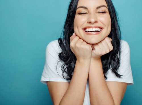 Lady smiles radiantly